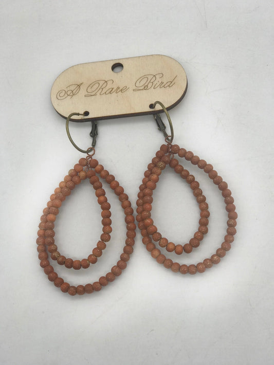 Pumpkin Teakwood Earrings