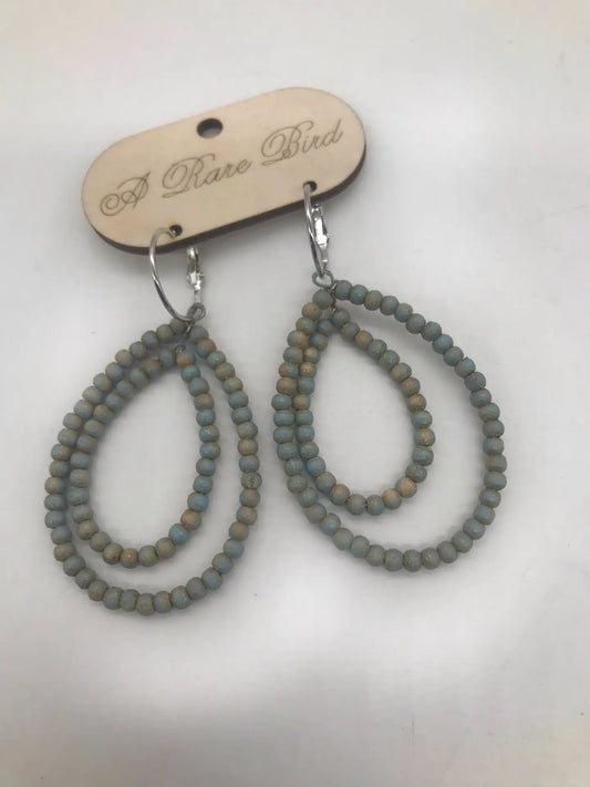 Denim Teakwood Earrings