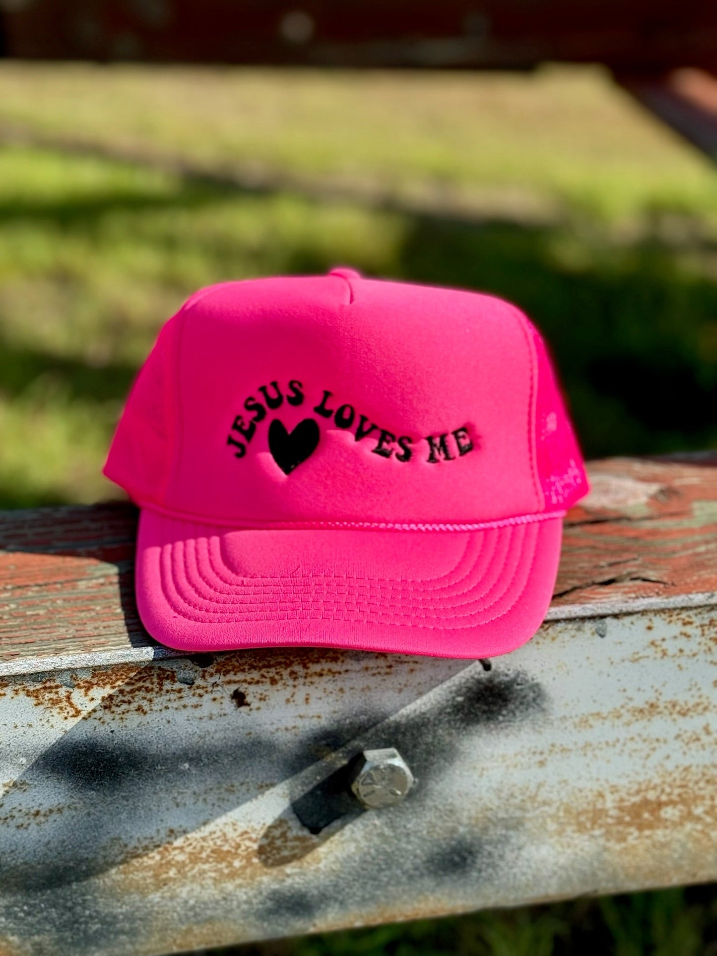 Jesus Loves Me Foam Trucker Cap