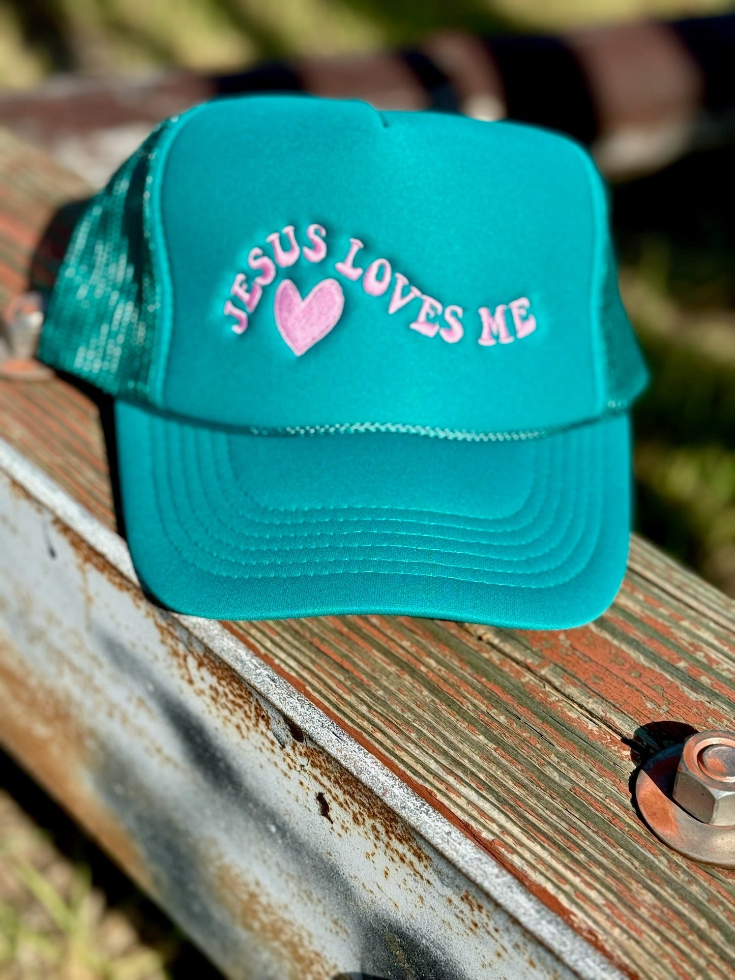 Jesus Loves Me Foam Trucker Cap