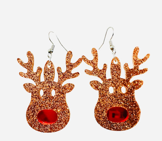 Rudolph Glitter Earrings